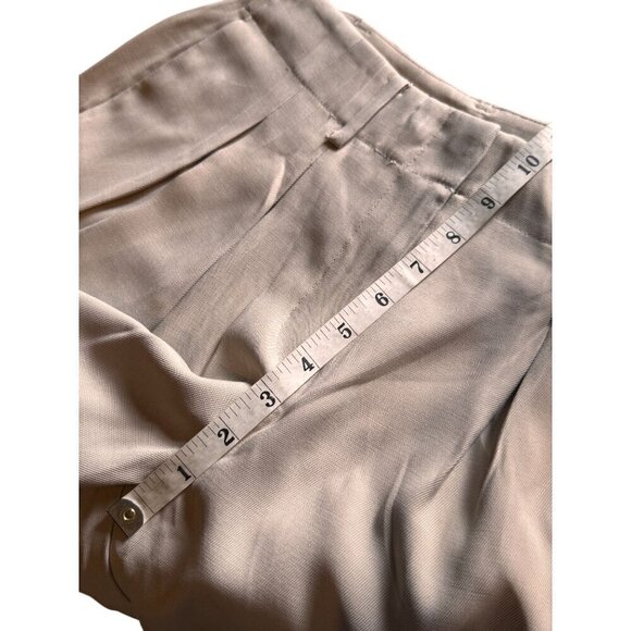 Open Edit Womens Beige High Waisted Pleated Shorts Size Medium Casual Summer - Picture 6 of 7